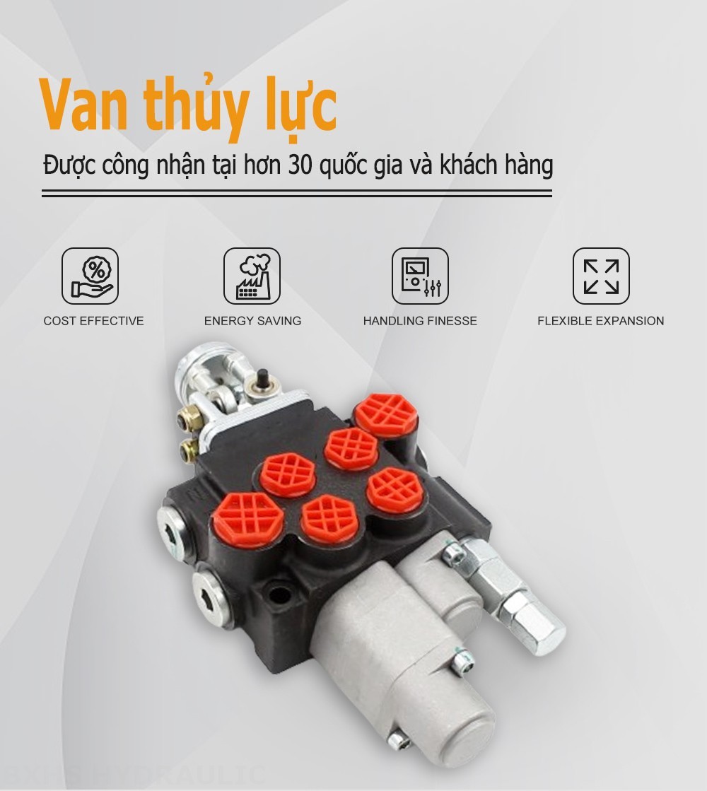 P40-G12-G38-OT-QTW Thủ công và tay điều khiển Xy lanh 2 Van định hướng khối liền